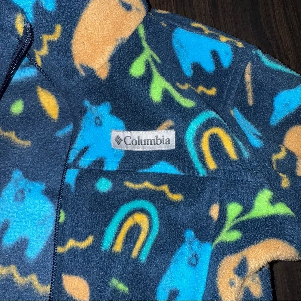 Boys Columbia Zing Fleece Animal Bear Buffalo Rainbow